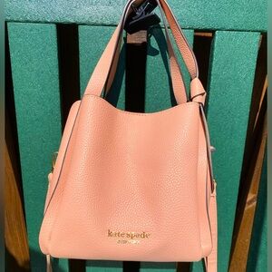 Kate Spade Knott Mochi Pink Pebbled Leather Crossbody Tote. Never Used.